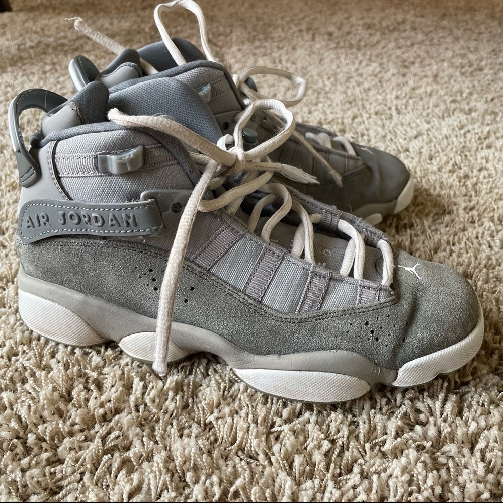 Nike Air Jordan 6 Rings Cool Grey high top sneakers kids youth 5